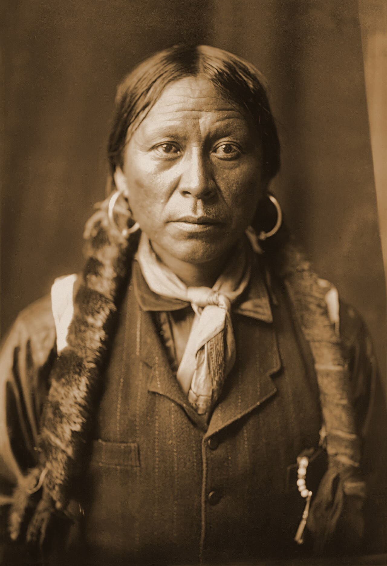 A Jicarilla Man, 1904, Edward S. Curtis wallpaper in charcoal and charcoal tones, Full HD, 3:4 format for phone