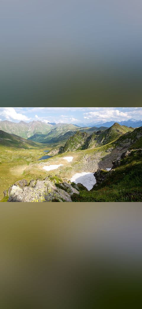 Atsgara Valley, Caucasus Mountains wallpaper in near-black and lavender tones, Full HD, 4:3 format for desktop