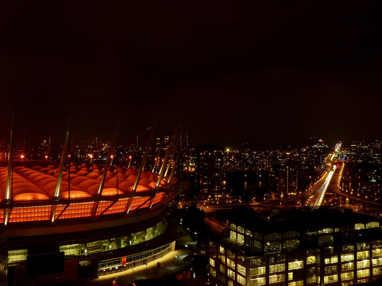 BC Place for Halloween wallpaper in near-black and near-black tones, Full HD, 4:3 format for phone