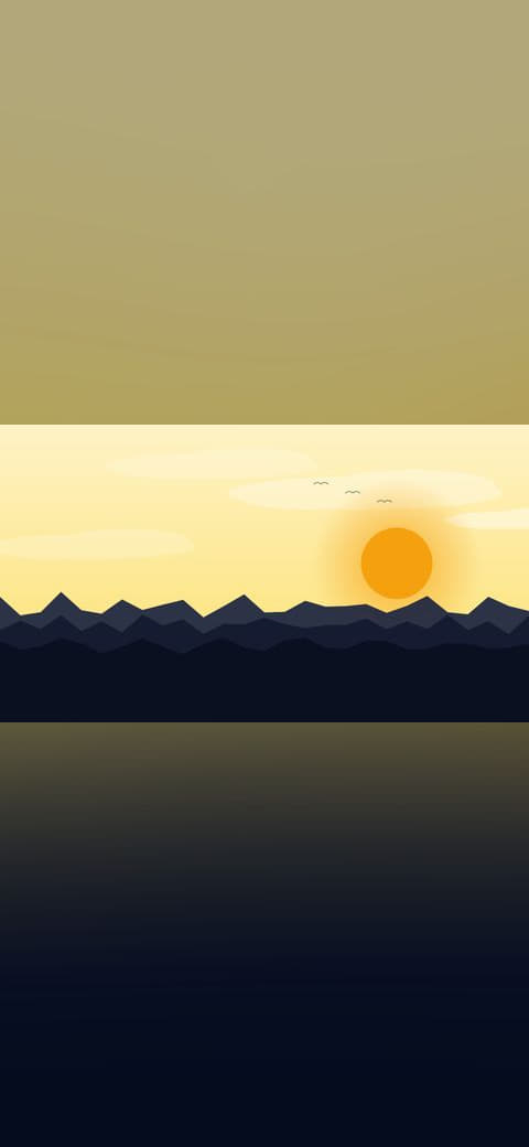 Blue hour village 3 wallpaper in near-black and cream tones, 4K, 16:9 format for phone