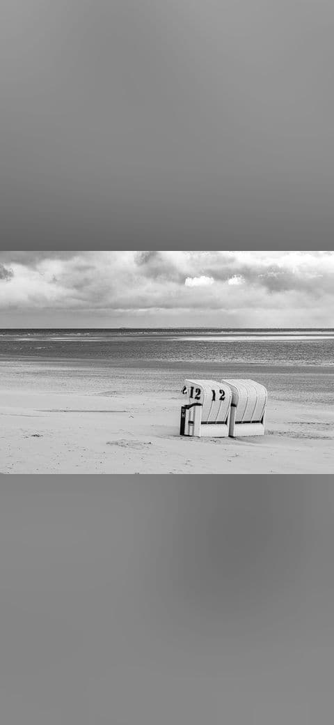 Borkum, Hauptstrand wallpaper in sand and sage green tones, Full HD, 4:3 format for phone