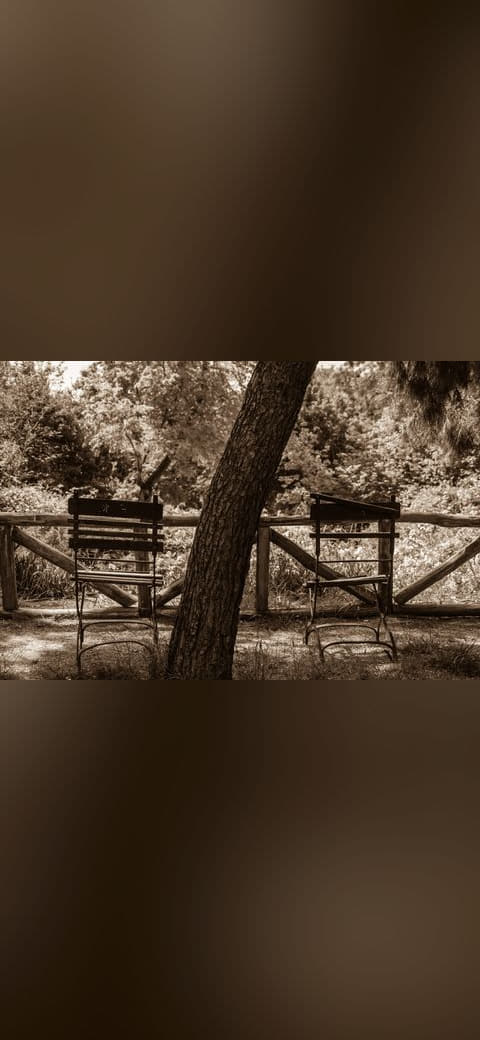 Chairs Sepia wallpaper in charcoal and charcoal tones, Full HD, 4:3 format for phone