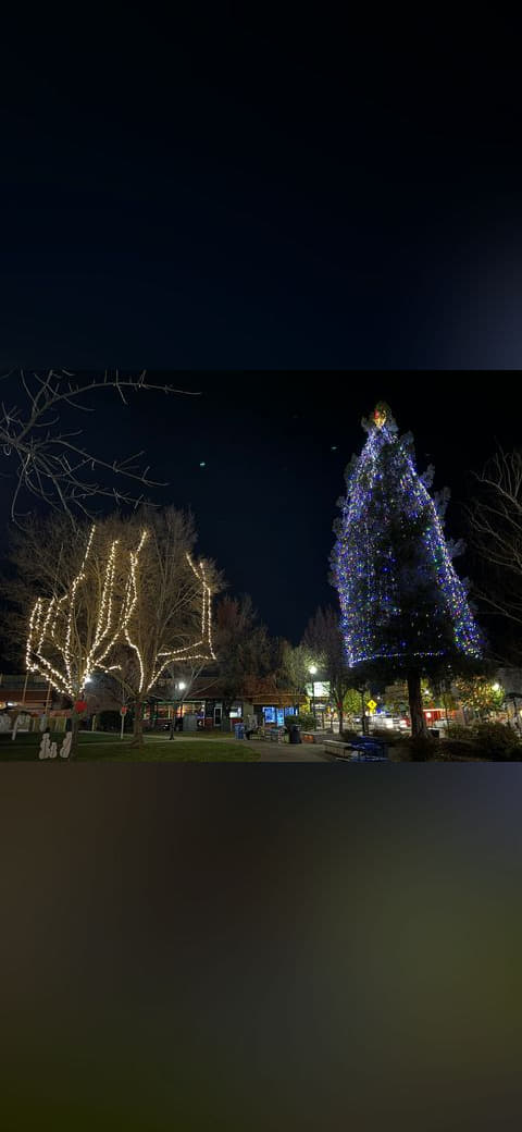 Christmas tree at Alex Thomas Plaza - 12-16-23 - 01 wallpaper in near-black and near-black tones, Full HD, 4:3 format for phone