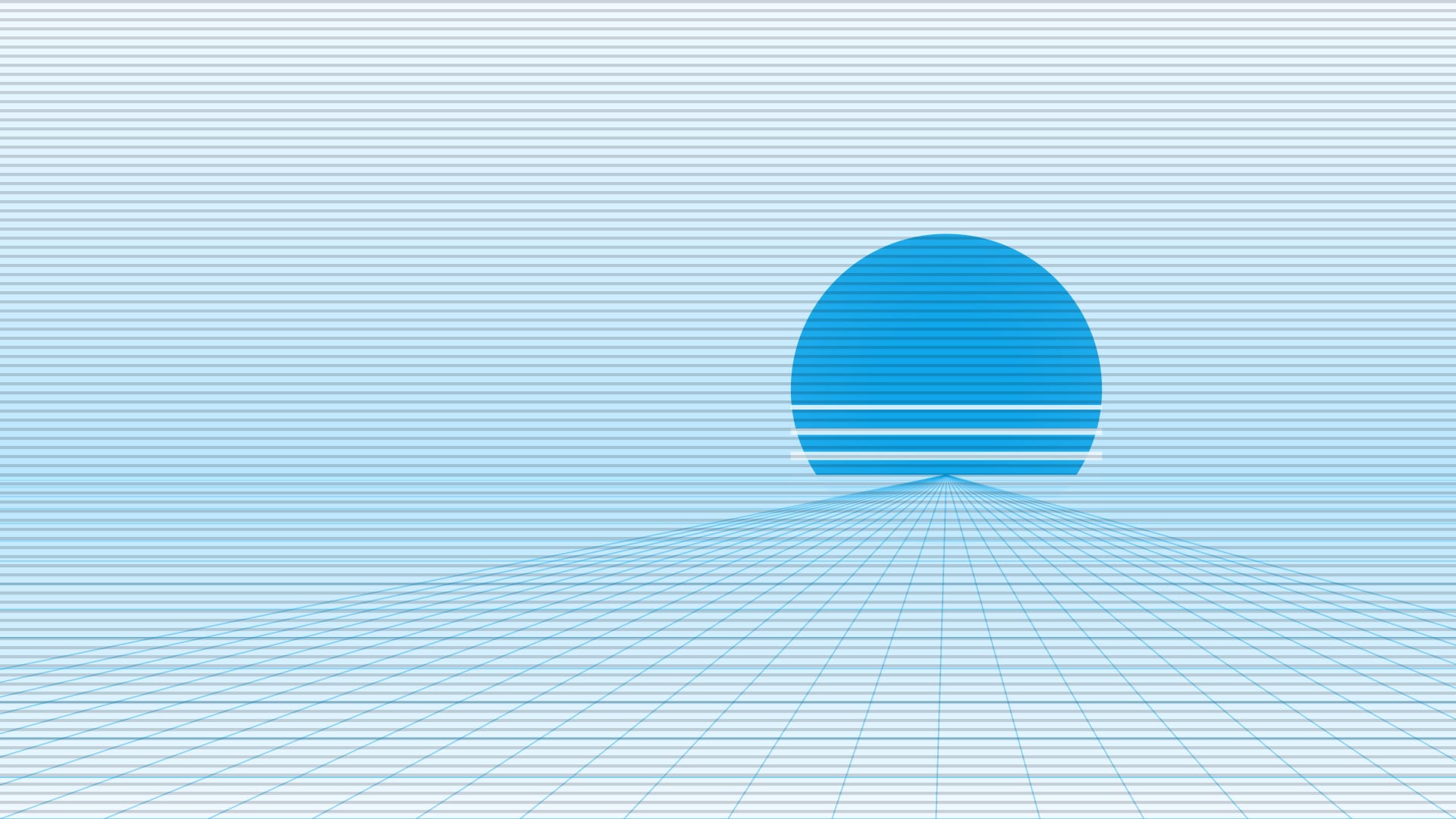 Circuit night skyline wallpaper in mint and pale sky tones, 4K, 16:9 format for desktop