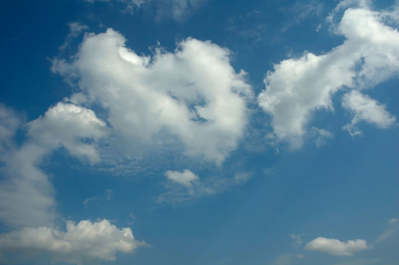 Clouds and blue sky in Russia. IMG 026 wallpaper in steel blue and steel blue tones, Full HD, 4:3 format for phone
