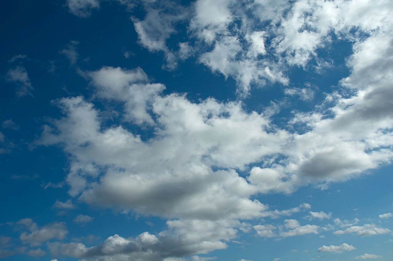 Clouds and blue sky in Russia. IMG 110 wallpaper in deep green and slate tones, Full HD, 4:3 format for phone