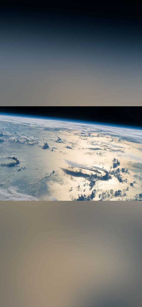 Cloudscape Over the Philippine Sea wallpaper in sage green and near-black tones, Full HD, 4:3 format for phone