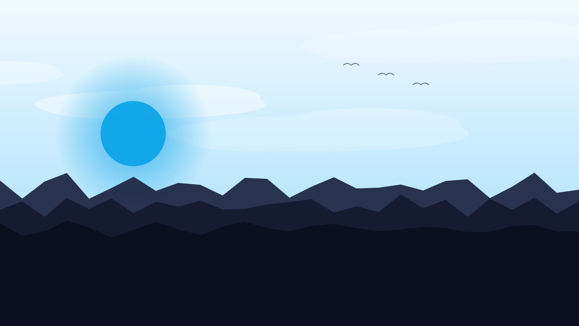 Coastal train 3 wallpaper in pale sky and near-black tones, 4K, 16:9 format for phone