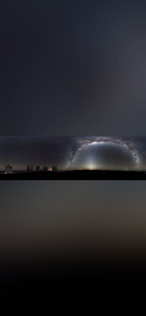 degree Panorama of the Southern Sky edit wallpaper in charcoal and near-black tones, Full HD, 21:9 format for phone