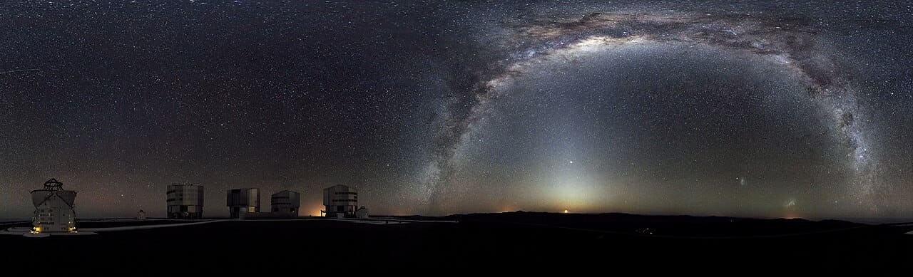 degree Panorama of the Southern Sky wallpaper in charcoal and near-black tones, Full HD, 21:9 format for phone