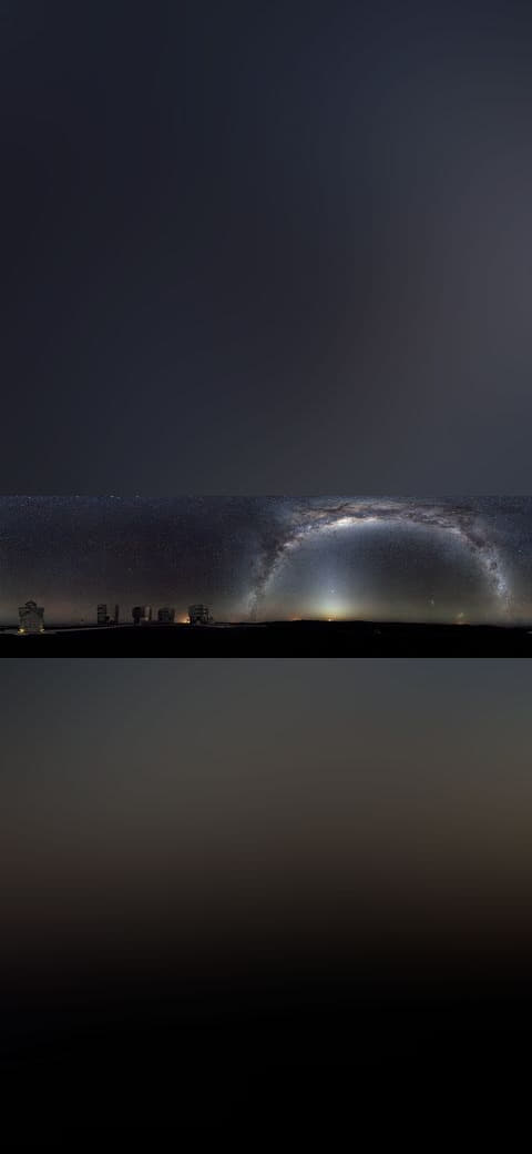 degree Panorama of the Southern Sky wallpaper in charcoal and near-black tones, Full HD, 21:9 format for phone