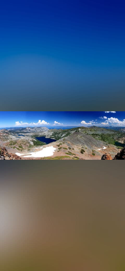 Dick's Peak Summit Pano wallpaper in olive and olive tones, Full HD, 21:9 format for desktop