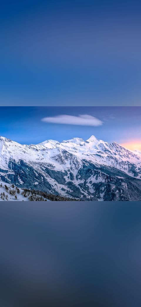 Dramatic Alpine scenery wallpaper in deep green and mint tones, Full HD, 4:3 format for desktop