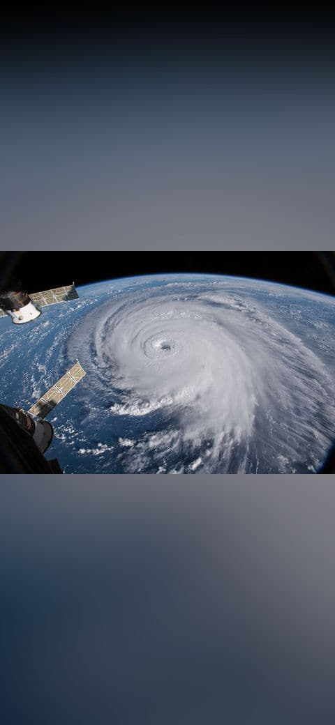 Dramatic Views of Hurricane Florence from the 12 wallpaper in near-black and sand tones, Full HD, 4:3 format for phone