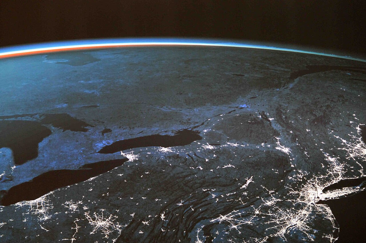Earth from space wallpaper in charcoal and near-black tones, Full HD, 4:3 format for phone
