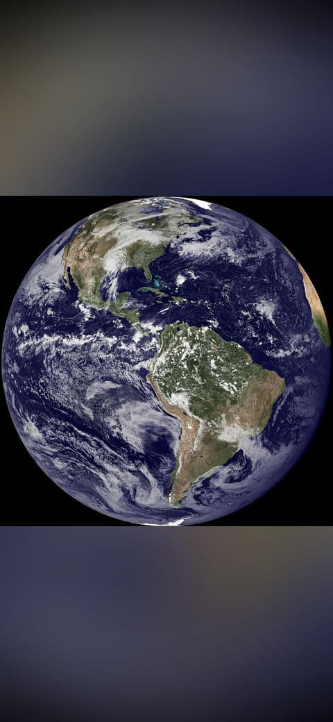 Earth from space, hurricane wallpaper in near-black and midnight blue tones, Full HD, 1:1 format for phone