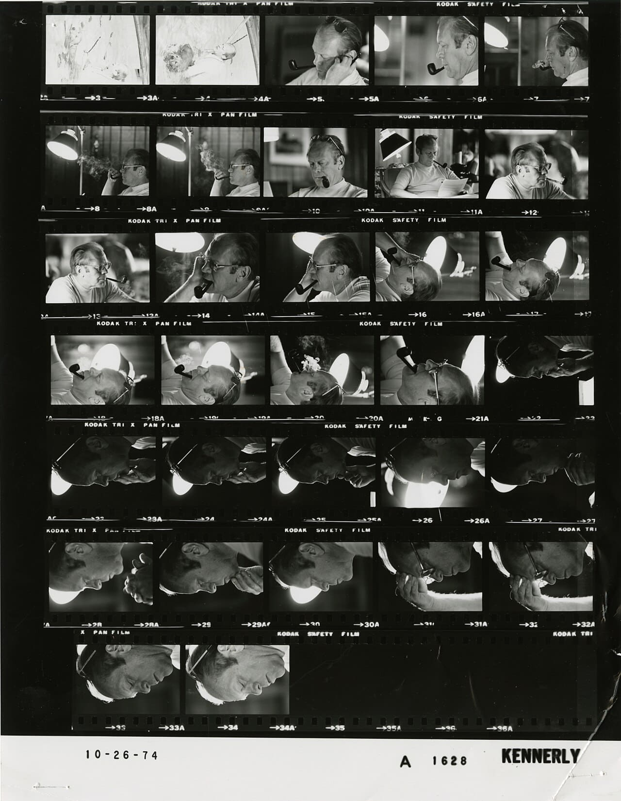 Ford A1628 NLGRF photo contact sheet wallpaper in near-black and near-black tones, Full HD, 4:5 format for phone