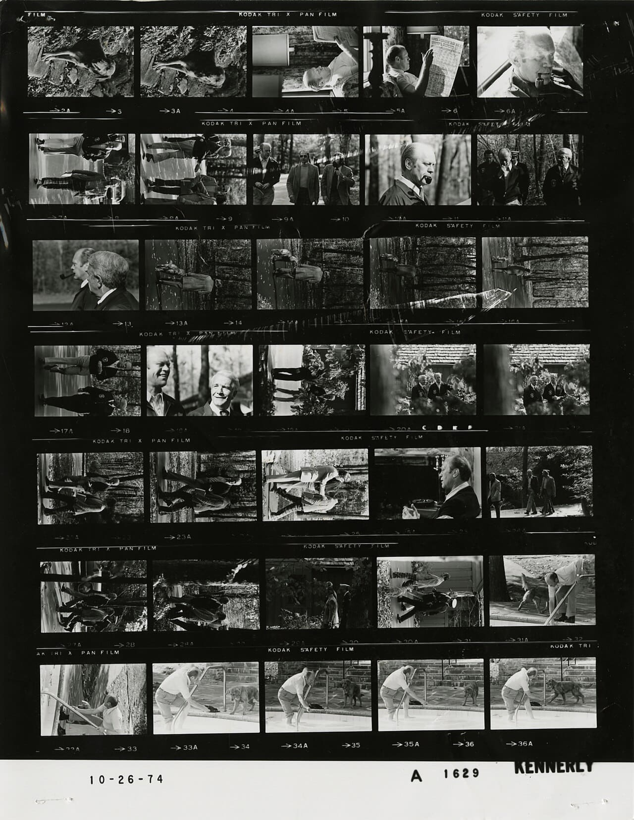 Ford A1629 NLGRF photo contact sheet wallpaper in near-black and charcoal tones, Full HD, 3:4 format for phone