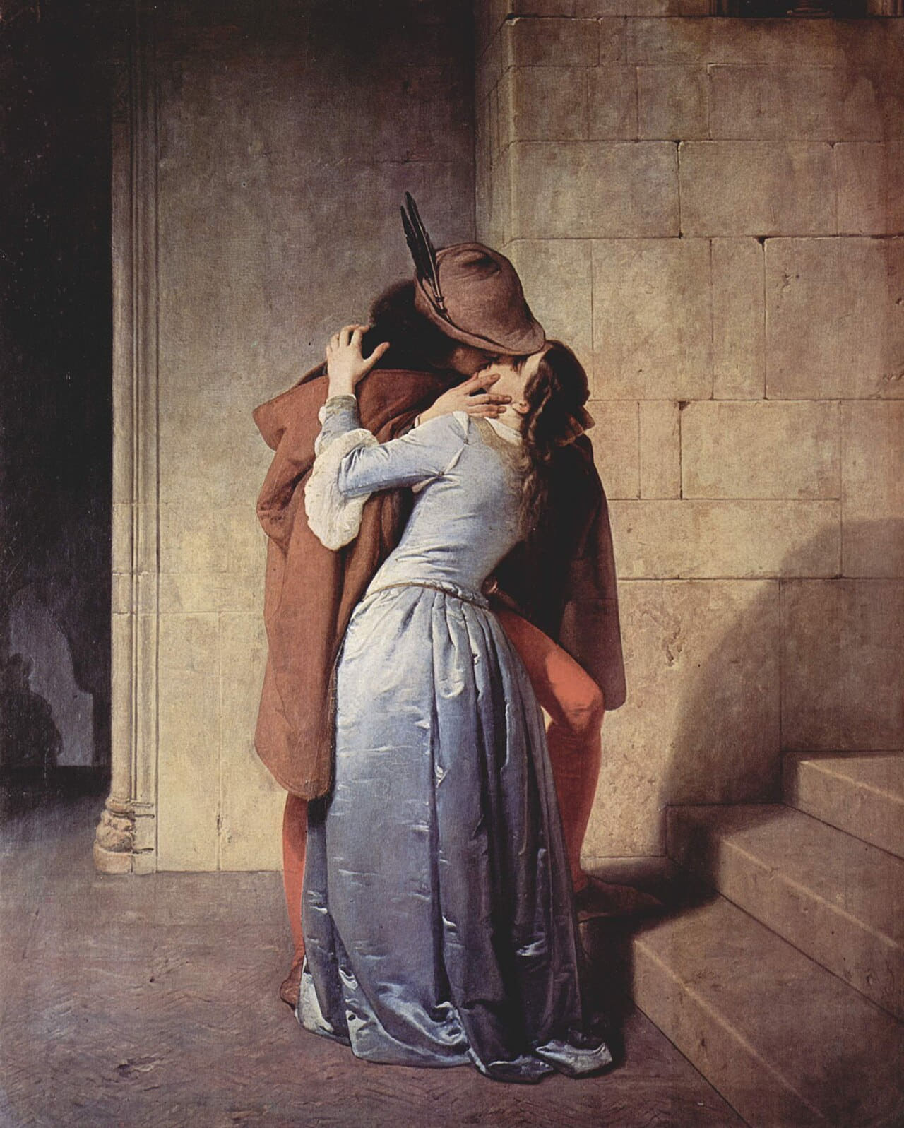 Francesco Hayez 008 wallpaper in charcoal and olive tones, Full HD, 4:5 format for phone