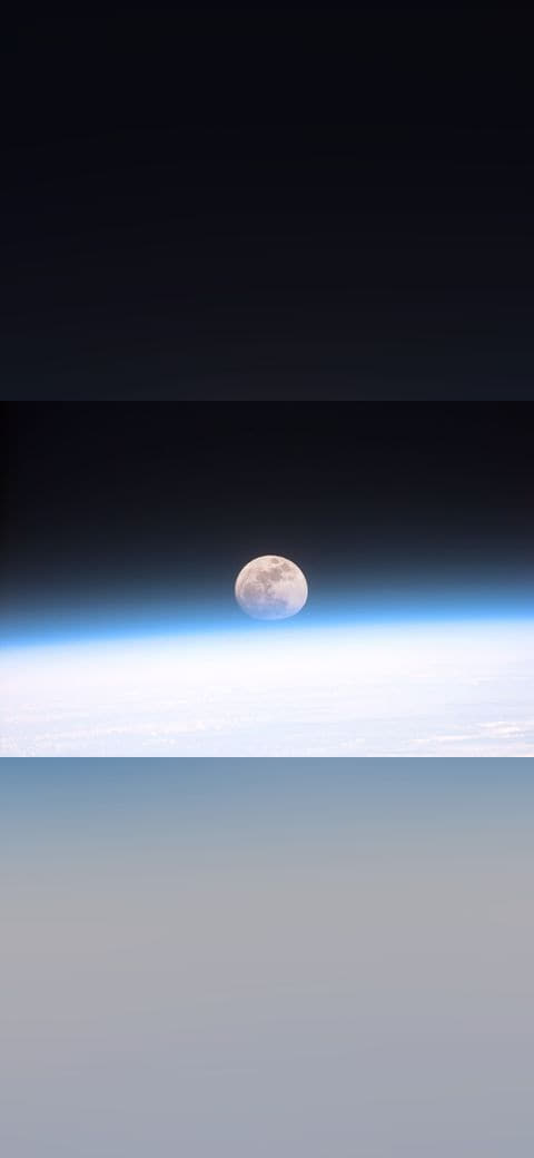 Fondo de pantalla Full moon partially obscured by atmosphere en tonos near-black y near-black, Full HD, formato 4:3 para móvil