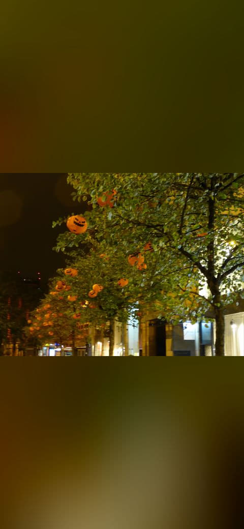 Halloween, Manchester, October 2016 2 wallpaper in near-black and charcoal tones, Full HD, 4:3 format for phone