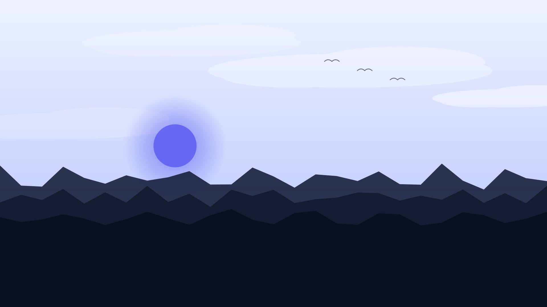Harbour at dusk wallpaper in lavender and near-black tones, 4K, 16:9 format for phone