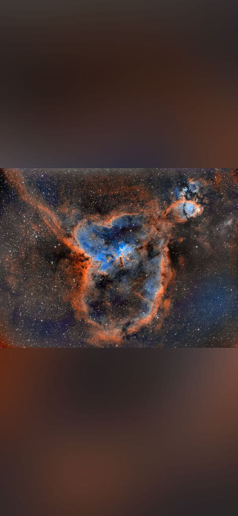 Heart Nebula wallpaper in charcoal and charcoal tones, Full HD, 4:3 format for desktop