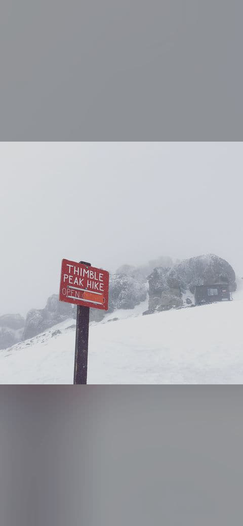 Heavy snow falling near Thimble Peak Kirkwood wallpaper in lavender and mint tones, Full HD, 1:1 format for desktop