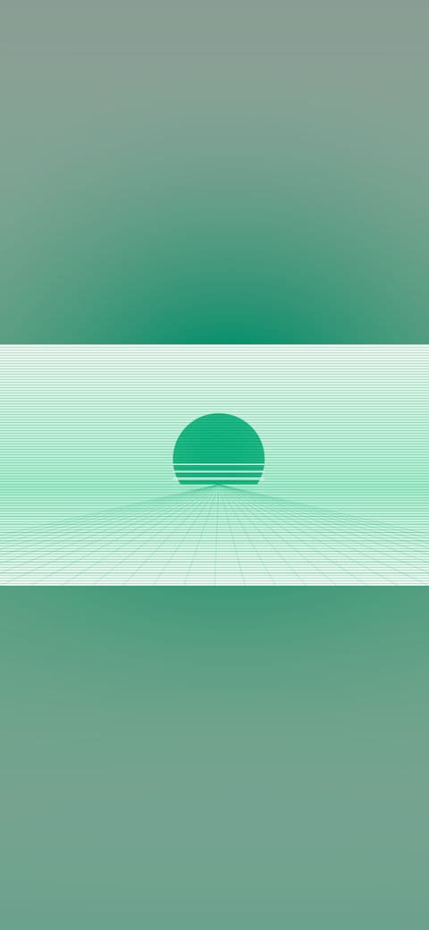 Hologram district grid wallpaper in mint and mint tones, 4K, 16:9 format for desktop