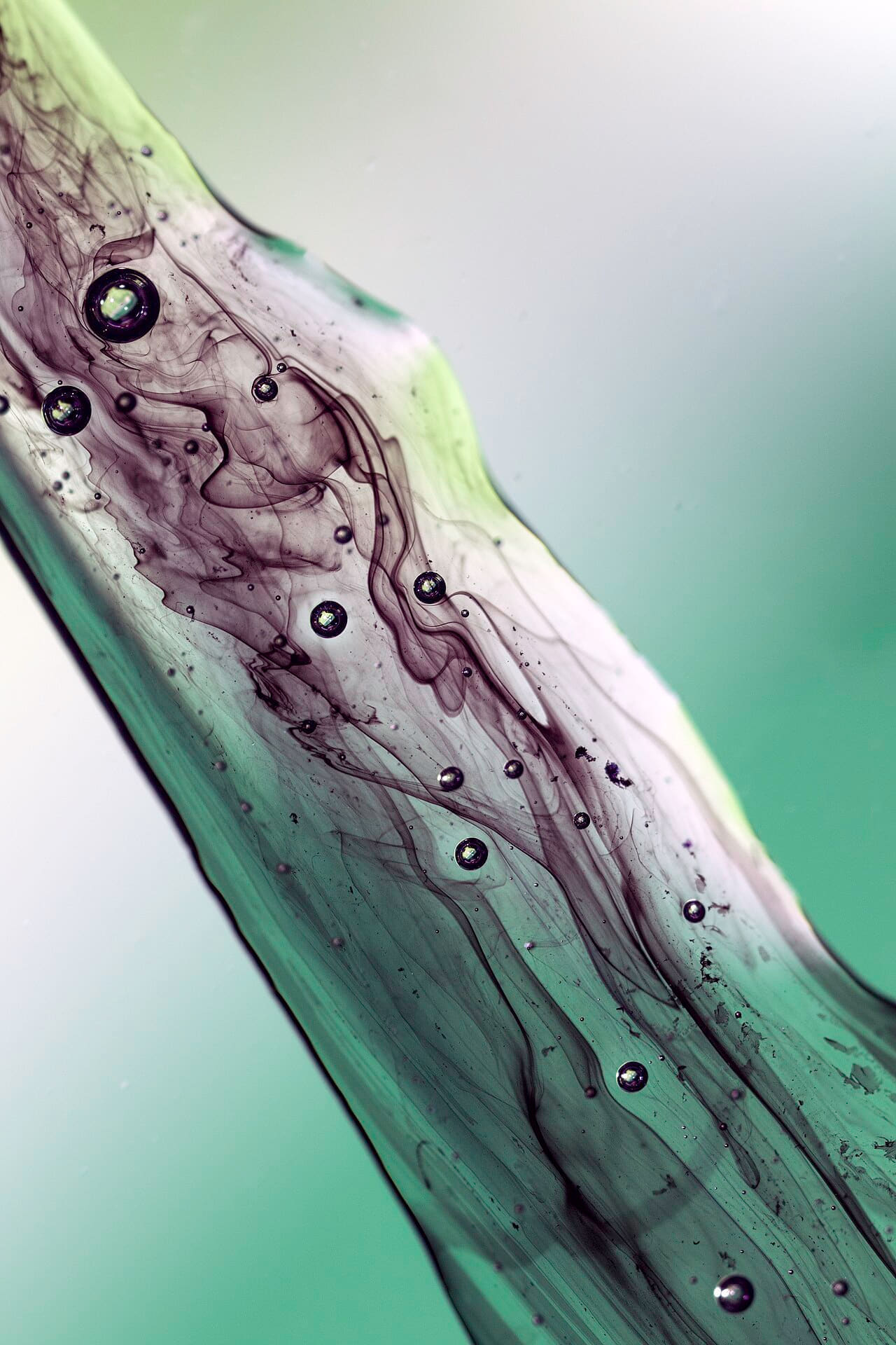 Ink&dye320 Flickr macro photo by Jordan Mudrack -… wallpaper in lavender and steel blue tones, Full HD, 3:4 format for desktop