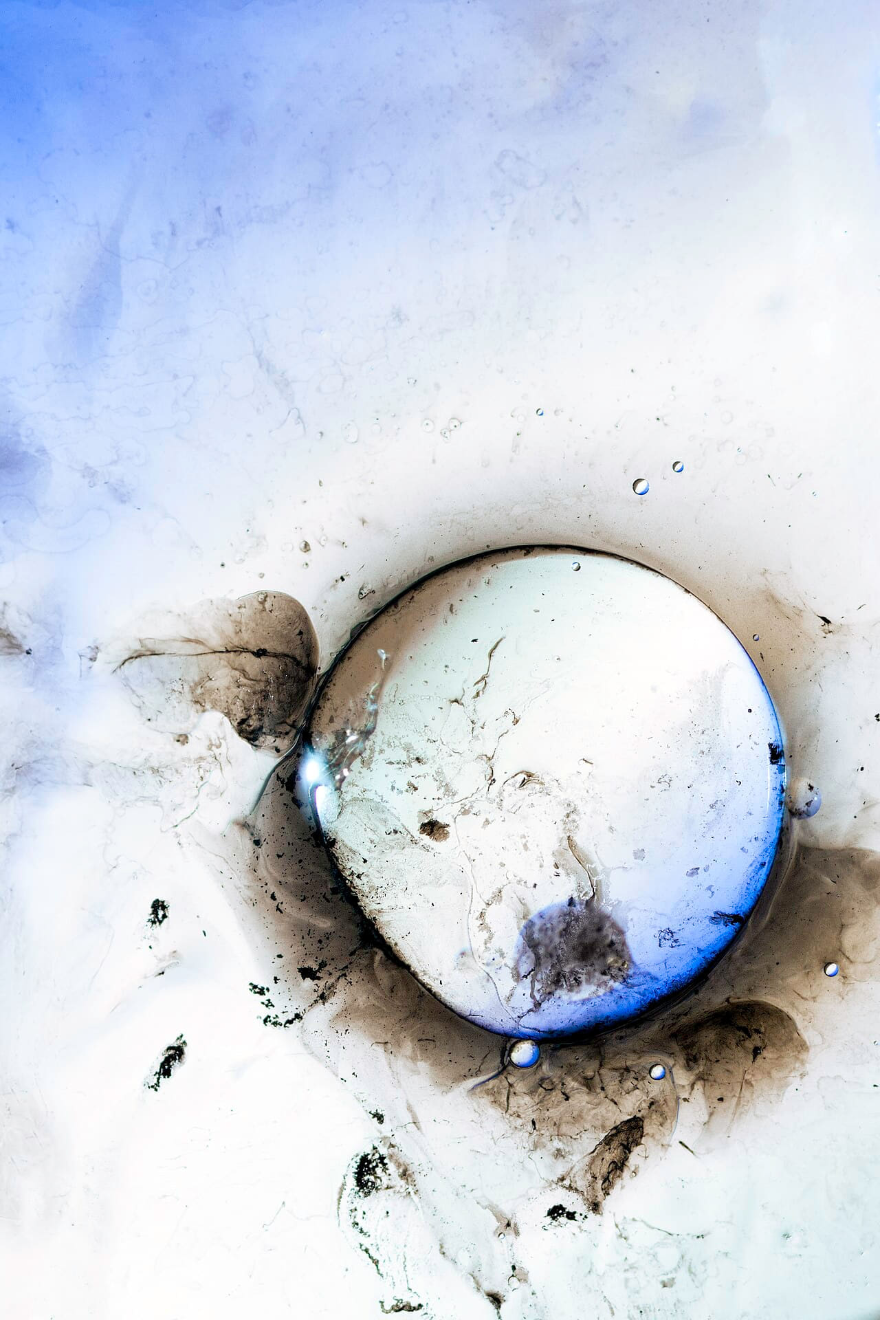 Ink&dye346 Flickr macro photo by Jordan Mudrack -… wallpaper in cream and lavender tones, Full HD, 3:4 format for desktop