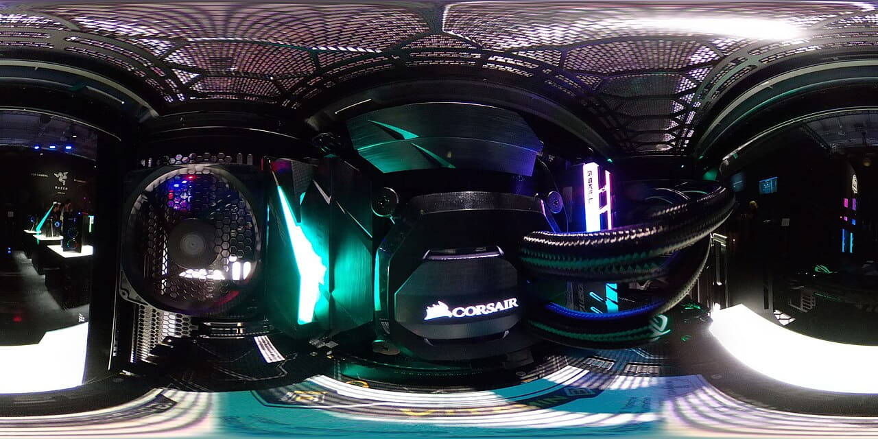 Interior 360 view of a gaming PC – 2 of 2 wallpaper in near-black and near-black tones, Full HD, 16:9 format for phone