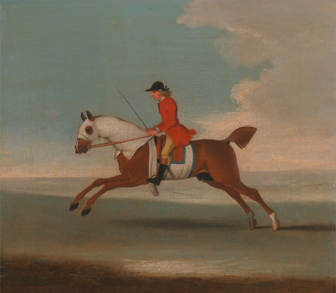 James Seymour - One of Four Portraits of Horses - a… wallpaper in olive and slate tones, Full HD, 1:1 format for phone