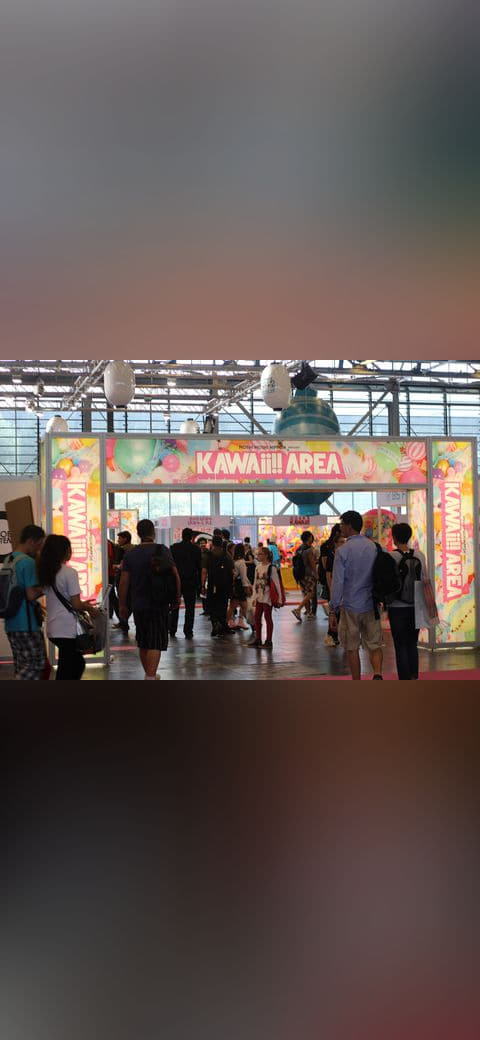 Kawaii Area à Japan Expo 2014 wallpaper in near-black and near-black tones, Full HD, 4:3 format for phone
