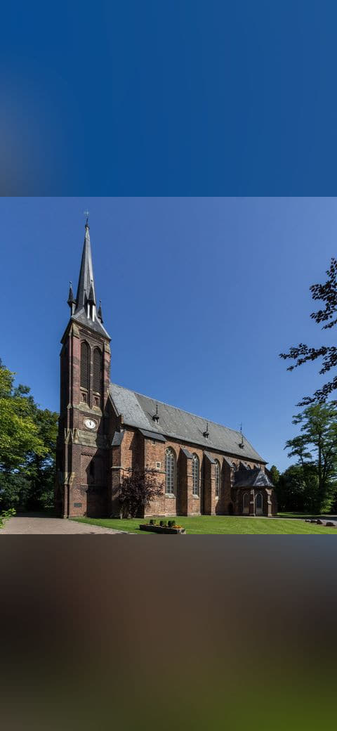 Kirchspiel, Weddern, St.-Jakobus-Kirche wallpaper in slate and steel blue tones, Full HD, 1:1 format for phone