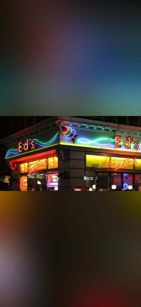 London Diner Neon wallpaper in near-black and near-black tones, Full HD, 16:9 format for desktop