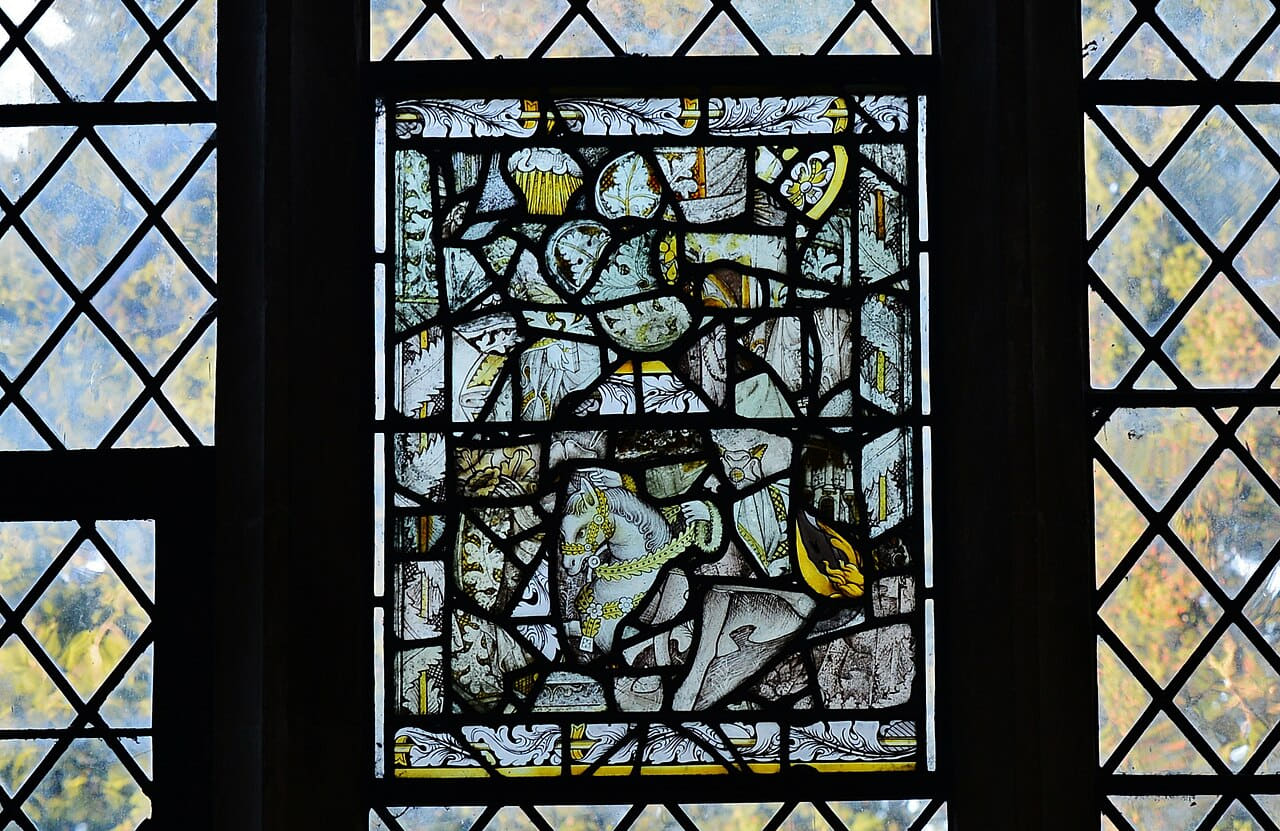 Mendlesham, St. Mary's Church, The medieval 4759184 wallpaper in near-black and charcoal tones, Full HD, 16:9 format for phone