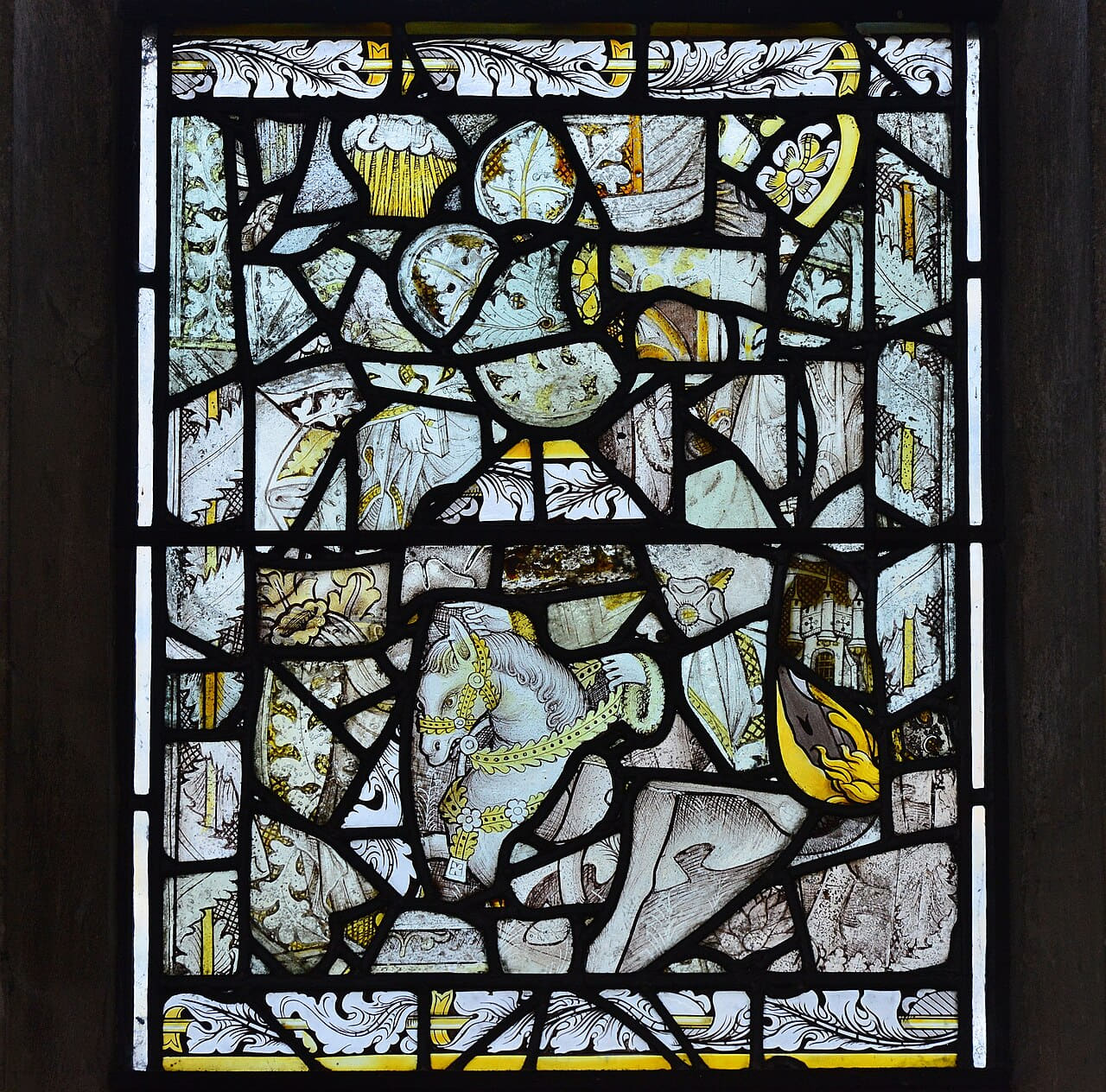 Mendlesham, St. Mary's Church, The medieval 4759188 wallpaper in near-black and charcoal tones, Full HD, 1:1 format for phone
