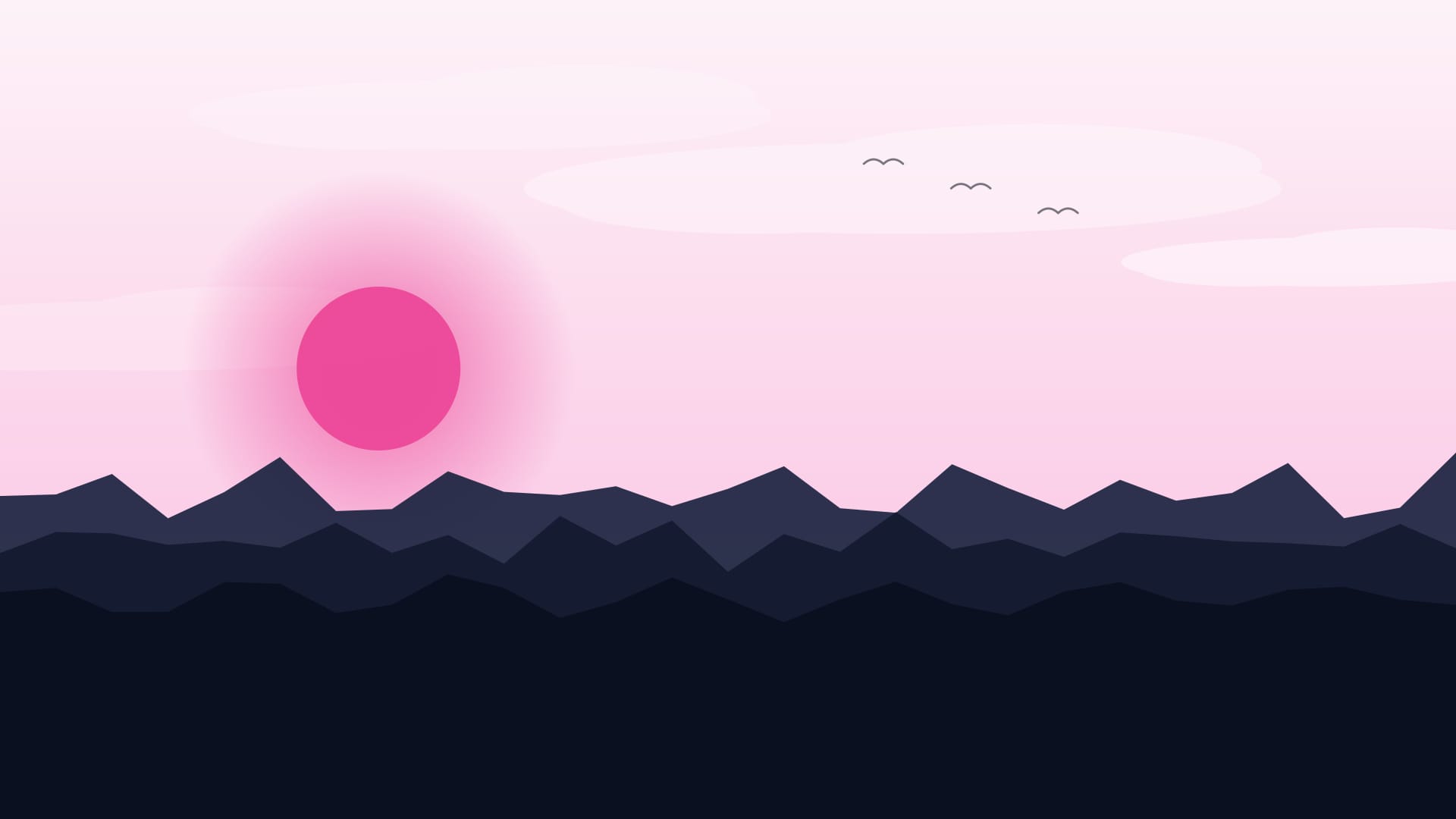 Moonlit lake wallpaper in cream and near-black tones, 4K, 16:9 format for phone