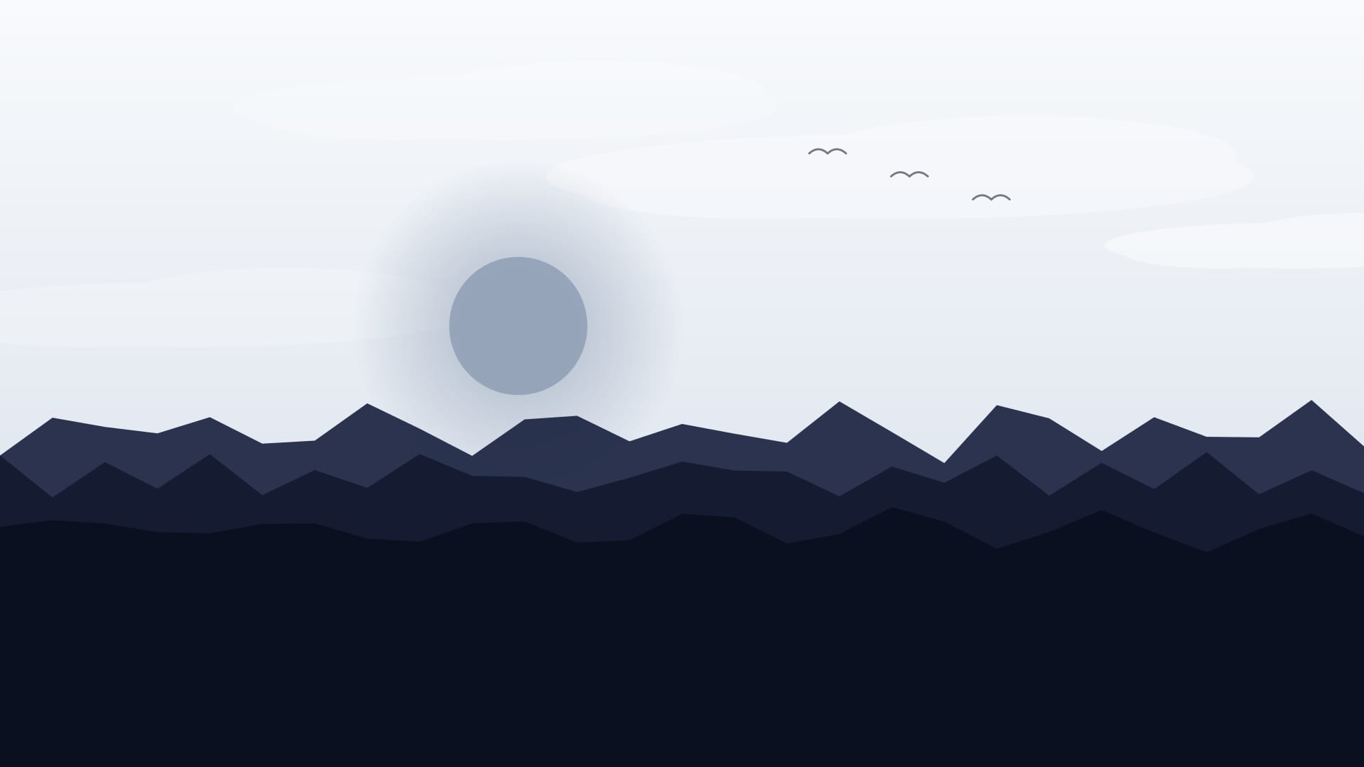 Moonlit lake 2 wallpaper in near-black and cream tones, 4K, 16:9 format for phone