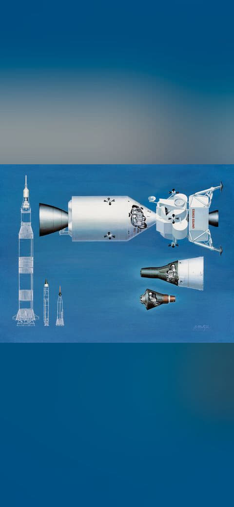NASA spacecraft comparison wallpaper in steel blue and steel blue tones, Full HD, 4:3 format for phone