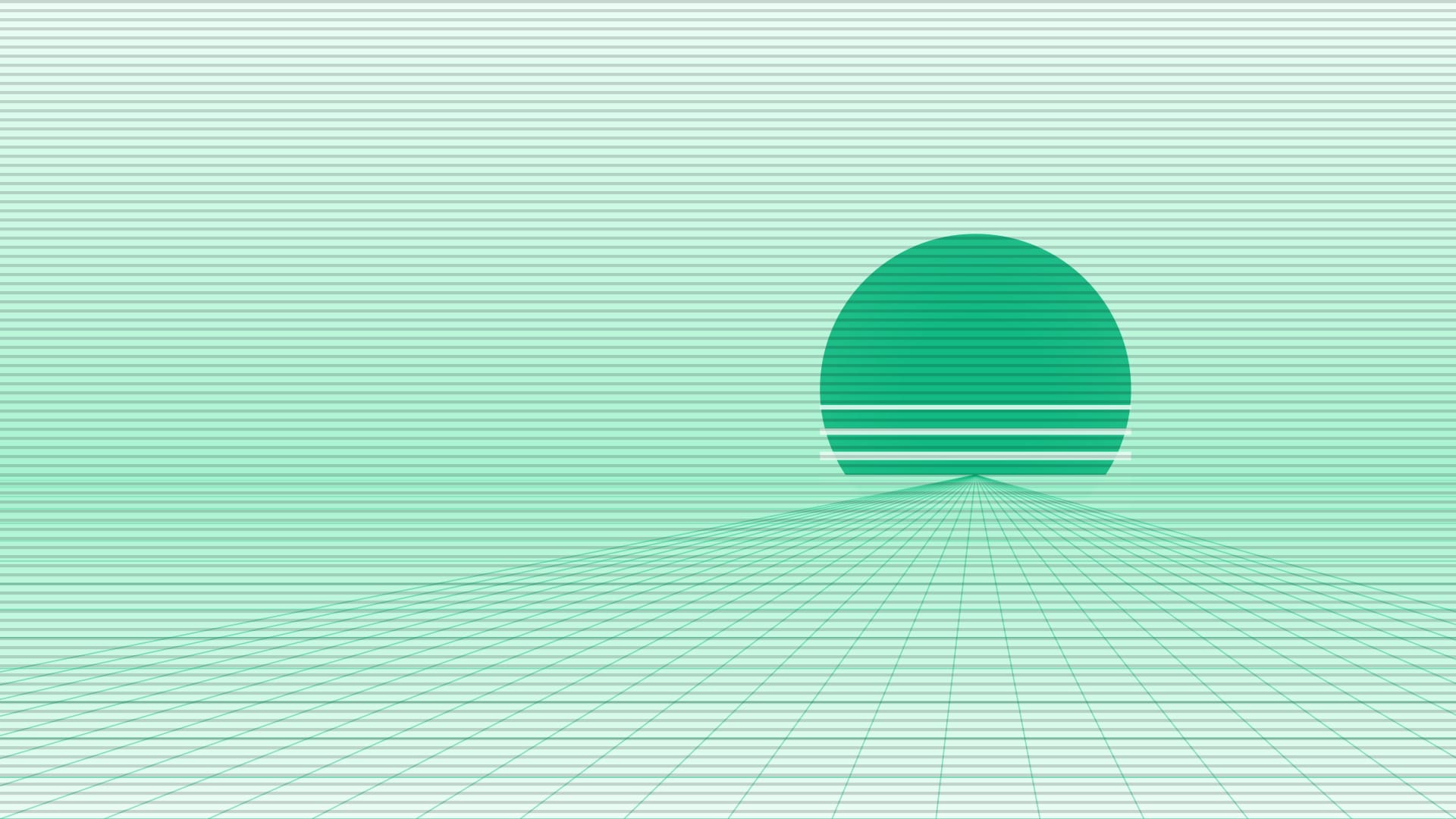 Neon rain street grid 3 wallpaper in mint and mint tones, 4K, 16:9 format for desktop