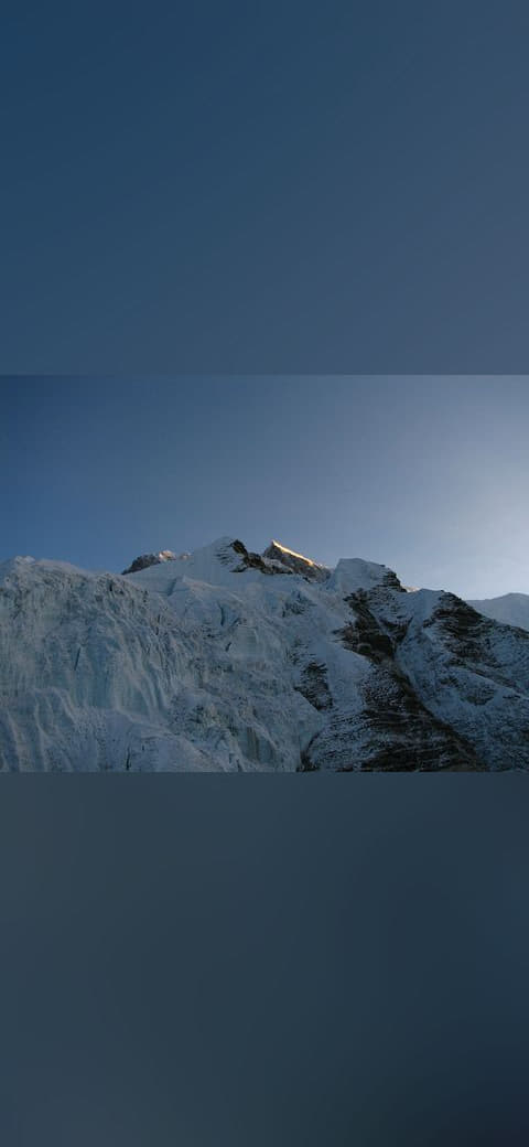 Nepal - Island Peak - 002 - Sunrise striking Lhotse… wallpaper in steel blue and steel blue tones, Full HD, 4:3 format for desktop