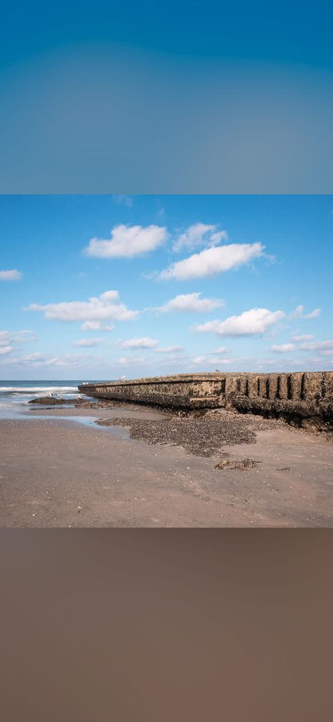 Norderney, Nordstrand - wallpaper in slate and sky blue tones, Full HD, 1:1 format for phone