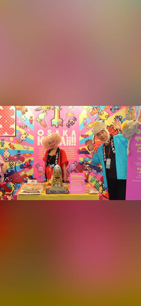 Osaka Kawaii à Japan Expo 2014 wallpaper in rose and blush tones, Full HD, 4:3 format for phone