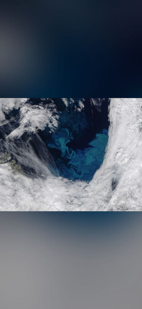 Phytoplankton Bloom in the Barents Sea wallpaper in sand and lavender tones, Full HD, 4:3 format for phone
