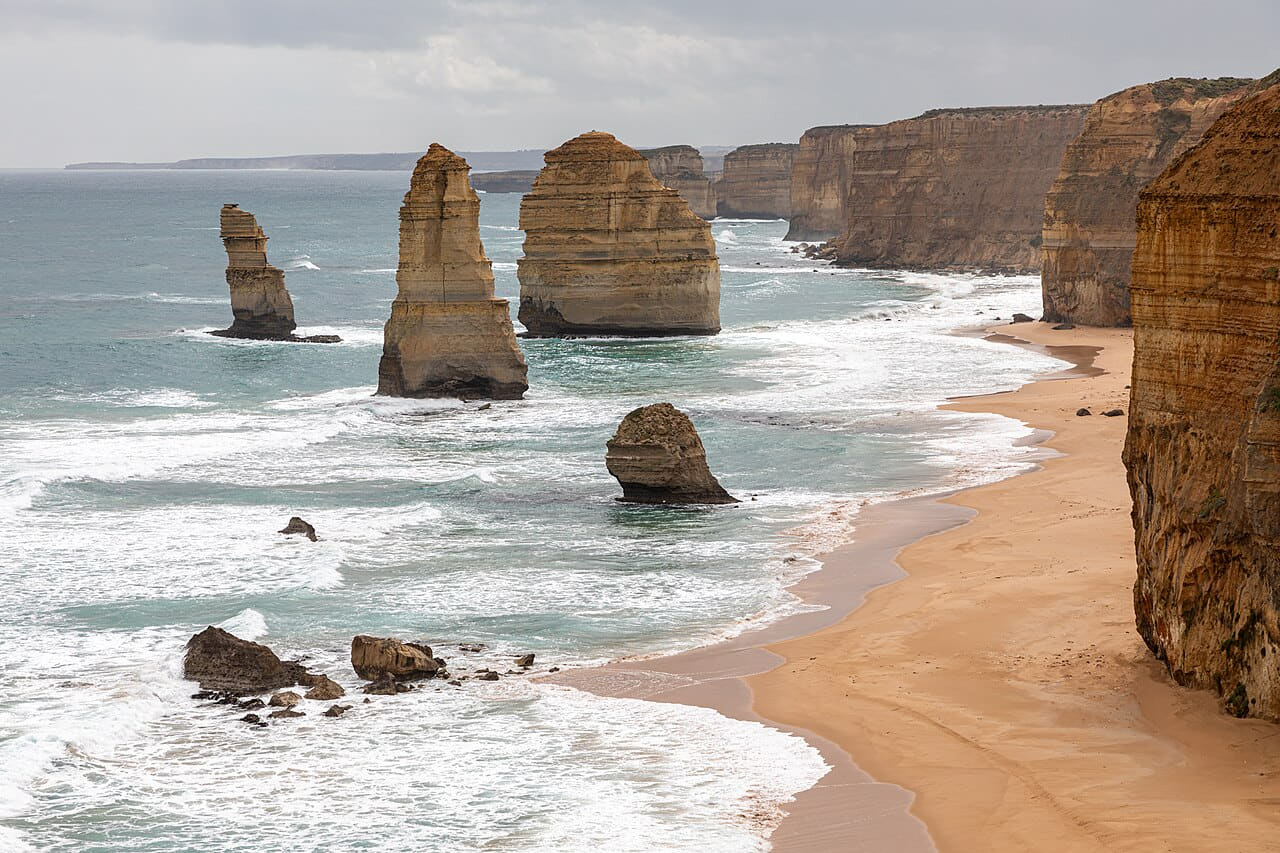 Princetown , Port Campbell National Park, Twelve… wallpaper in sand and lavender tones, Full HD, 4:3 format for phone