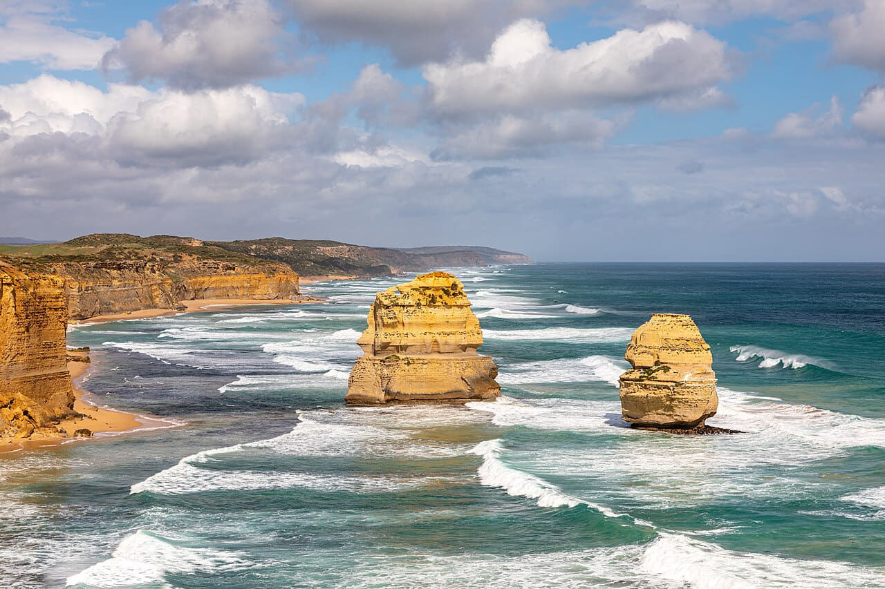Princetown , Port Campbell National Park, Twelve 2 wallpaper in sage green and sand tones, Full HD, 4:3 format for phone