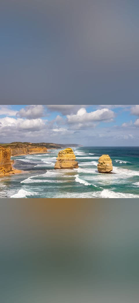 Princetown , Port Campbell National Park, Twelve 2 wallpaper in sage green and sand tones, Full HD, 4:3 format for phone