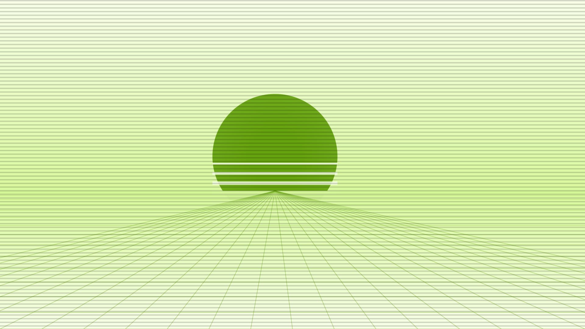 Pulse city perspective wallpaper in cream and mint tones, 4K, 16:9 format for desktop